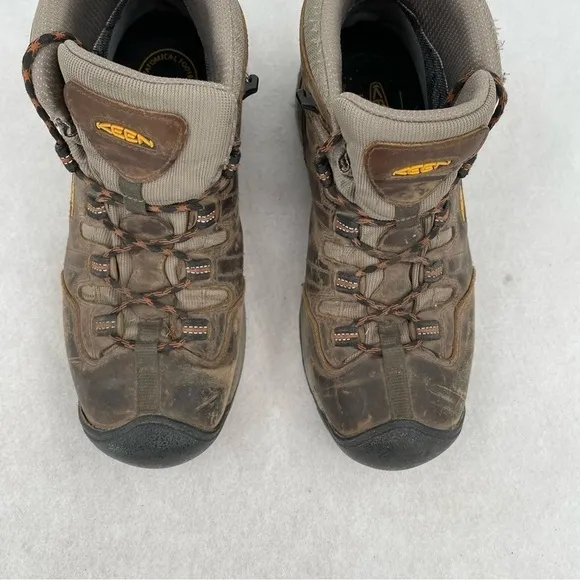 KEEN Mens Utility Detroit XT Mid top Waterproof Work boot Black/olive/brown 10.5