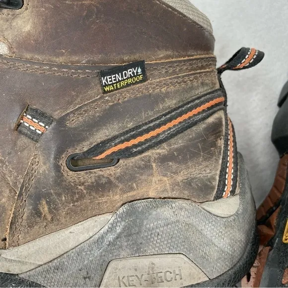 KEEN Mens Utility Detroit XT Mid top Waterproof Work boot Black/olive/brown 10.5
