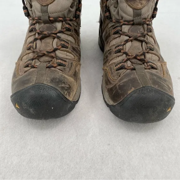 KEEN Mens Utility Detroit XT Mid top Waterproof Work boot Black/olive/brown 10.5