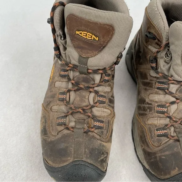 KEEN Mens Utility Detroit XT Mid top Waterproof Work boot Black/olive/brown 10.5