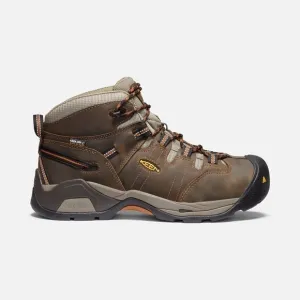 KEEN Mens Utility Detroit XT Mid top Waterproof Work boot Black/olive/brown 10.5