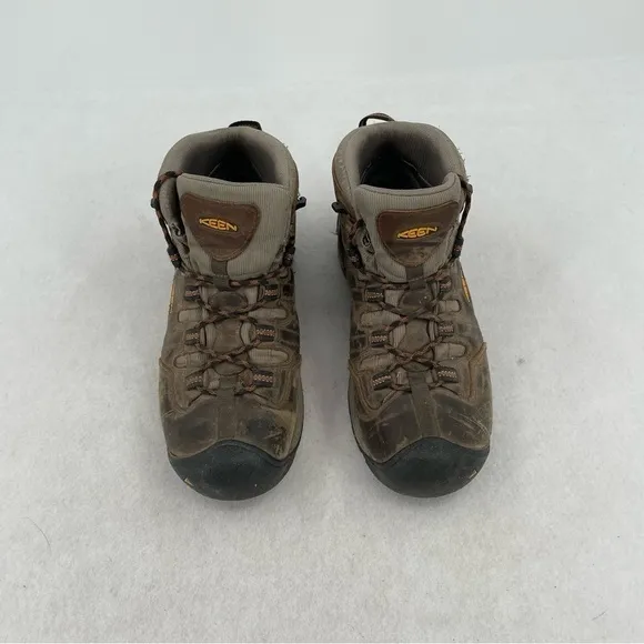 KEEN Mens Utility Detroit XT Mid top Waterproof Work boot Black/olive/brown 10.5