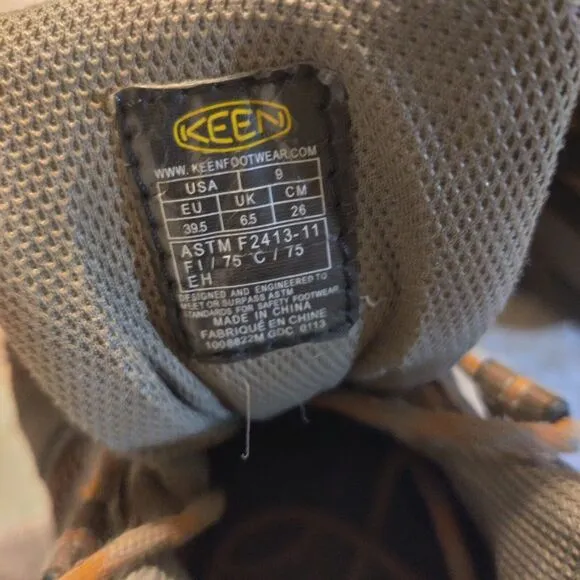 Keen Men's Utility Steel Toe Shoe ASTM F2413-11 Mens Size 9 Work Boots