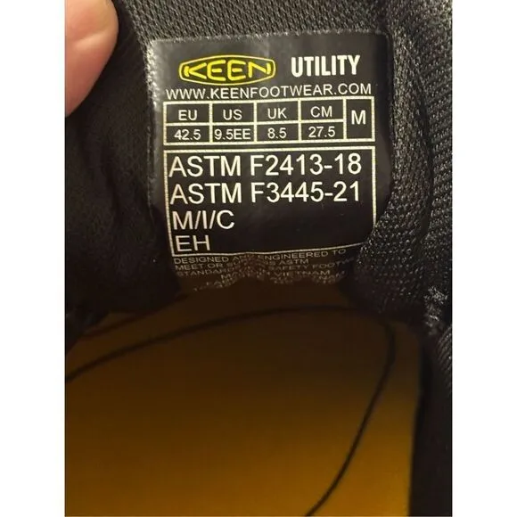 Keen Men's Utility Vista Energy Carbon Fiber Work Shoe Konnectfit Size 9.5EE