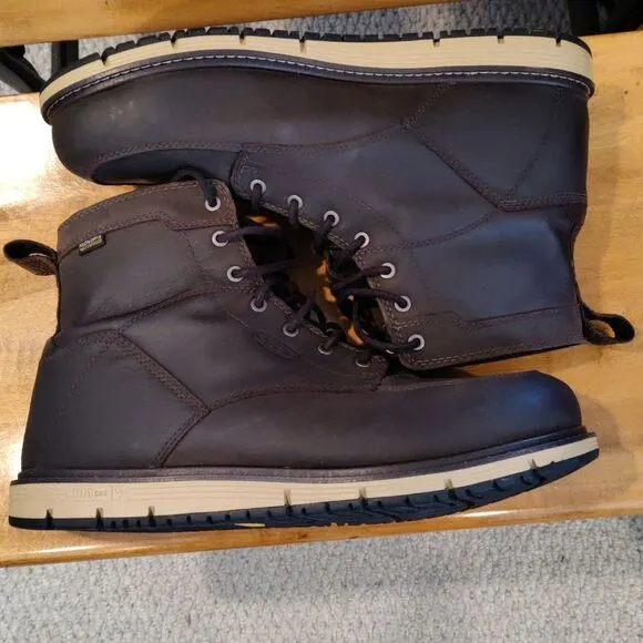 Keen San Jose aluminum toe 6&quot; waterproof 14EE work boots brown