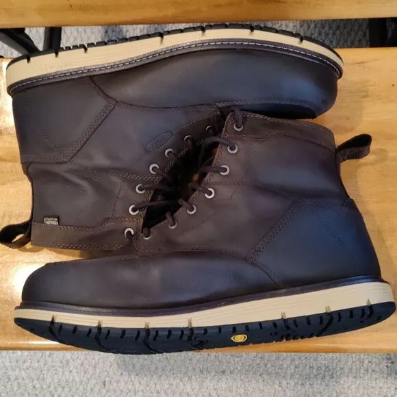 Keen San Jose aluminum toe 6&quot; waterproof 14EE work boots brown