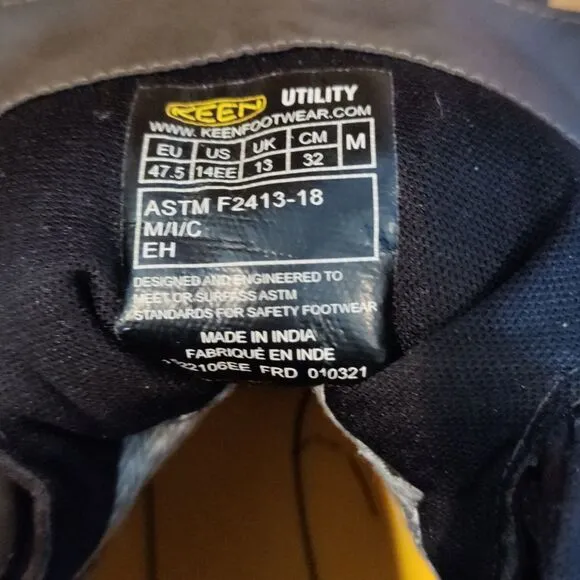 Keen San Jose aluminum toe 6&quot; waterproof 14EE work boots brown