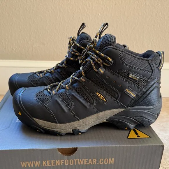 Keen Steel Toe Work Boots Lansing Mid WP Men 9.5D