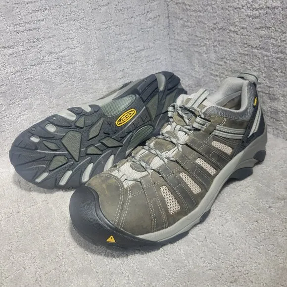 Keen Utility Flint Men's 11.5 M Gray Leather Steel Toe Electrical Hazard Shoes