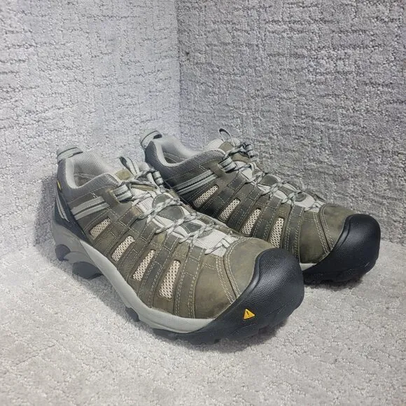 Keen Utility Flint Men's 11.5 M Gray Leather Steel Toe Electrical Hazard Shoes