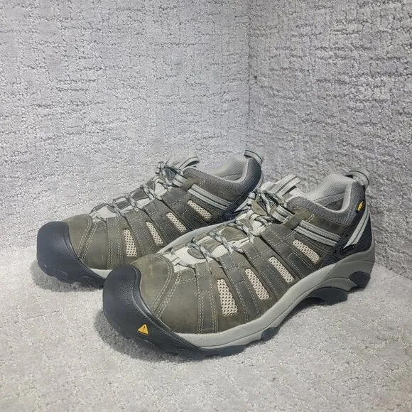 Keen Utility Flint Men's 11.5 M Gray Leather Steel Toe Electrical Hazard Shoes