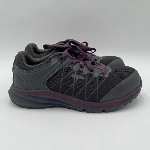 KEEN Utility Vista Energy Womens Size 7.5 Shoes Black Carbon Toe Work Sneakers