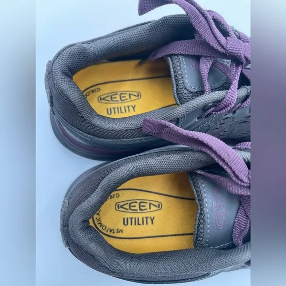 KEEN Utility Vista Energy Womens Size 7.5 Shoes Black Carbon Toe Work Sneakers
