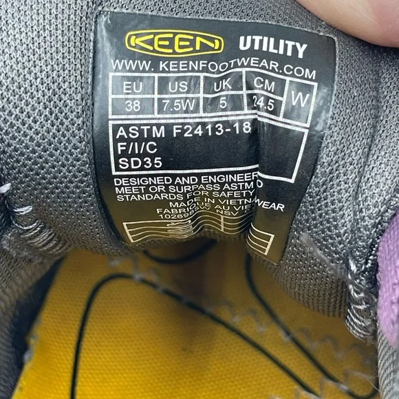 KEEN Utility Vista Energy Womens Size 7.5 Shoes Black Carbon Toe Work Sneakers