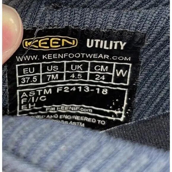 Keen Utility Flint II Work Shoes Women's Size 7M Midnight Navy Steel Toe