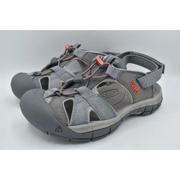 Keen Womens Size 10.5 Ravine H2 Steel Grey Coral Sport Sandals Shoes