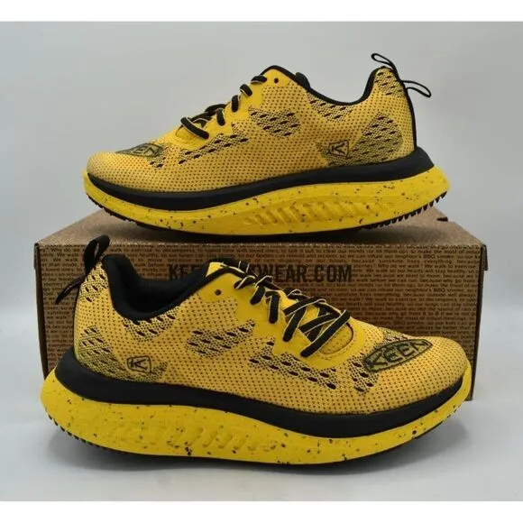 Keen Womens Size 9.5 WK400 Yellow Black Walking Shoes Sneakers
