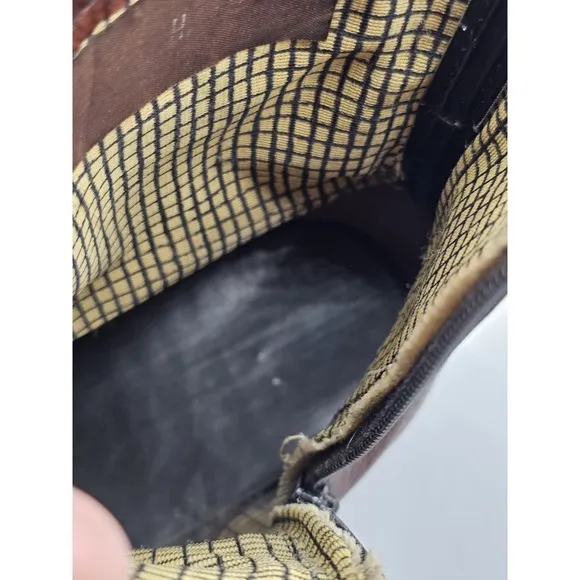 Knapp Shoes Men's Steel Toed Zip Boots Brown Leather w/Oil Pro Soles SZ 7 1/2 EE
