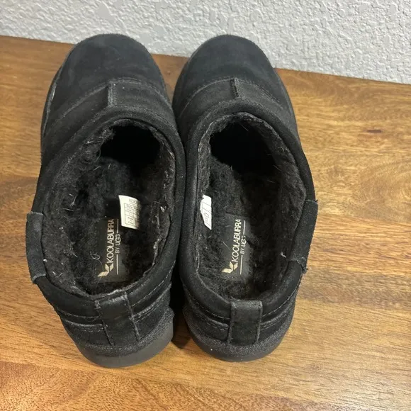 Koolaburra by UGG Suede Clogs Mules Slip On Shoes Comfort Black Mens 7
