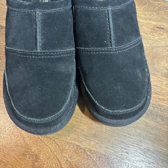 Koolaburra by UGG Suede Clogs Mules Slip On Shoes Comfort Black Mens 7