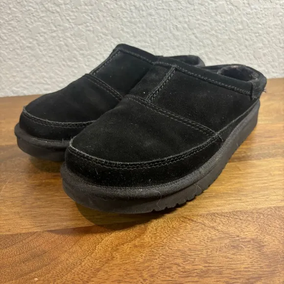 Koolaburra by UGG Suede Clogs Mules Slip On Shoes Comfort Black Mens 7