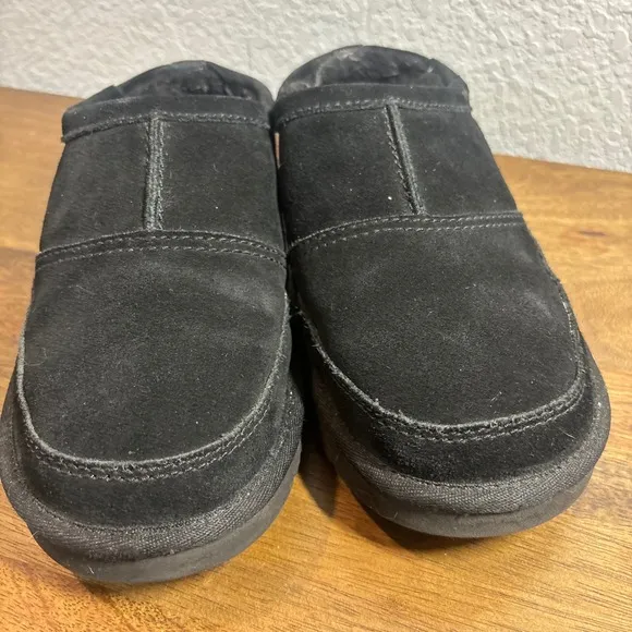 Koolaburra by UGG Suede Clogs Mules Slip On Shoes Comfort Black Mens 7