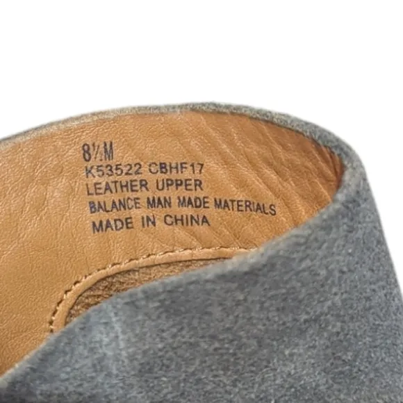 Kork Ease Ryder Ankle Boots Womens 8.5 Grey Suede Bootie Heel Zip Shoes