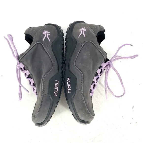 Kuru Chicane Comfort Ortho Shoes Gray Leather Womens Size 6 Wide