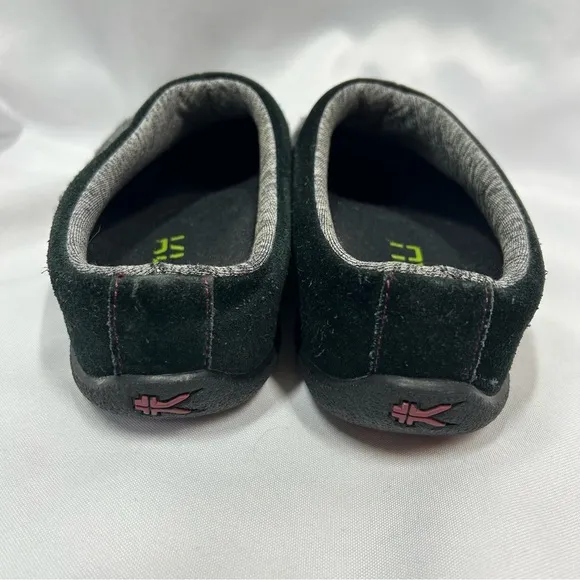 KURU | Draft Black Gray Slippers Slip On Indoor Shoes Women's Size 8.5