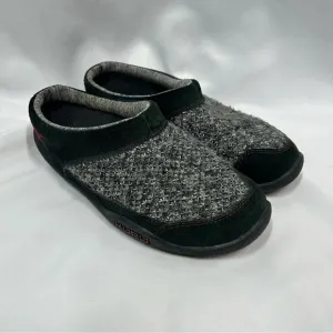 KURU | Draft Black Gray Slippers Slip On Indoor Shoes Women's Size 8.5