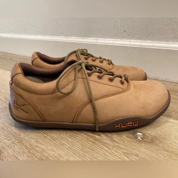 Kuru Leather Lace Up Shoes Brown Orthopedic Comfort Men’s Shoes Size US8.5 EU41