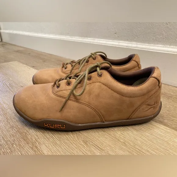 Kuru Leather Lace Up Shoes Brown Orthopedic Comfort Men’s Shoes Size US8.5 EU41