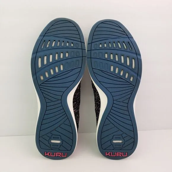 Kuru Stride Womens Size 12 Black Pink Slip On Knit Walking Sneaker Shoes 2061121