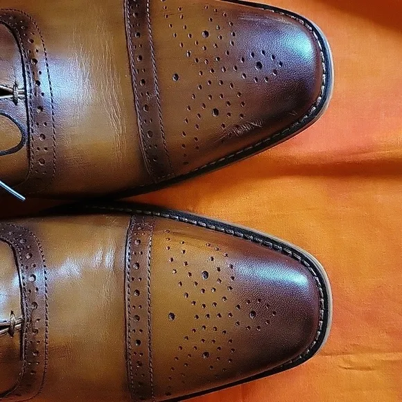 La Milano Lorenzo Dress Shoes 13EEE Tan-23 A11873k Cap Toe Lace Up Oxford