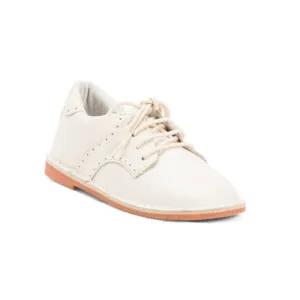 L'AMOUR Cream Leather Rowan Saddle Shoes (Toddler)