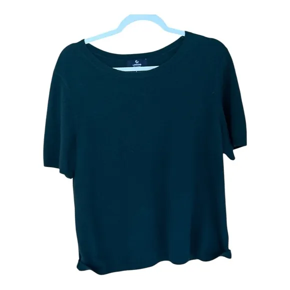 Lands end 100% Cashmere sweater set size 12/14 Large forest green