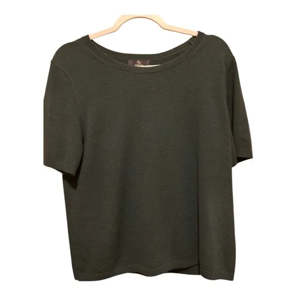 Lands end 100% Cashmere sweater set size 12/14 Large forest green