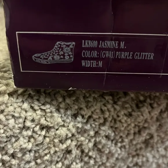 Lelli Kelly Jasmine Shoes Sneakers Sequins purple Youth Girls Size 4.5