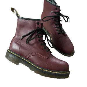 Like New Dr Martens Red Safety Work Boots, size 8
