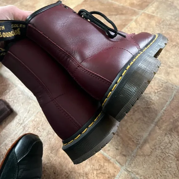 Like New Dr Martens Red Safety Work Boots, size 8