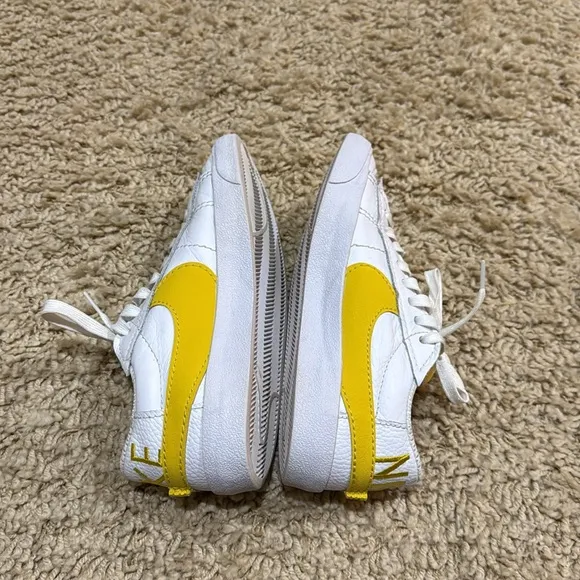 Like New Nike Blazer Low Jumbo Sneakers Tennis Shoes White Vivid Sulfur 9.5