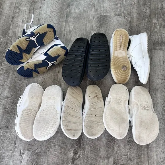 Lot of Crocs Sandals Sneakers Slides Summer Shoes bundle size 5Y- 6Y