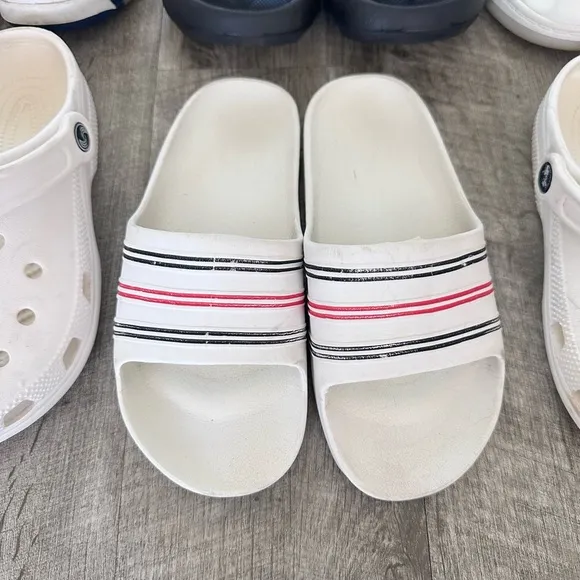 Lot of Crocs Sandals Sneakers Slides Summer Shoes bundle size 5Y- 6Y