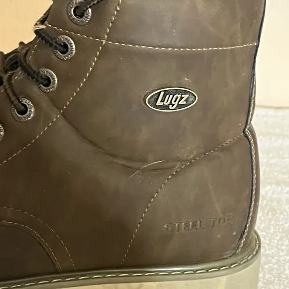 Lugz High Top Safety Steel Toe Boots Sz 10W