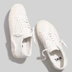 Madewell - Men’s Sidewalk Low-Top Napa Leather Sneakers Pale Parchment - size 9