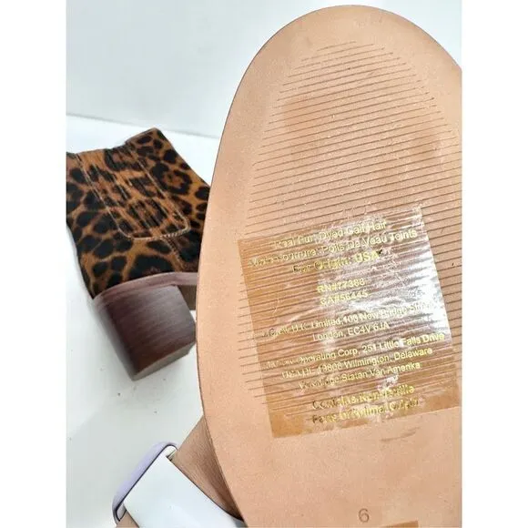 Madewell Shoes Womens Sz 6 Leopard Print Calf Hair Chelsea Boots Block Heel NEW