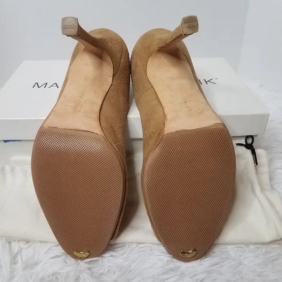 Manolo Blahnik Suede Peep toe heels