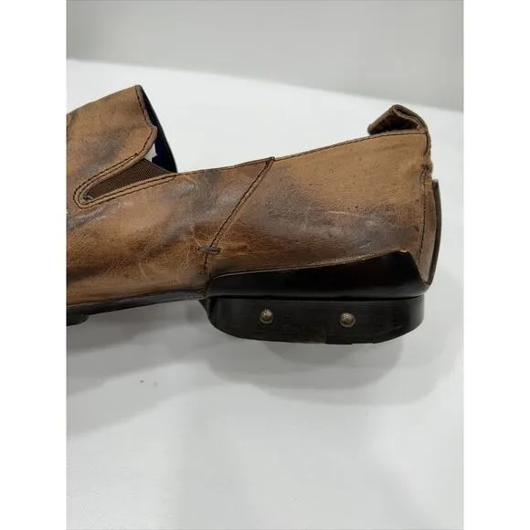 Mark Nason Mens Size 9.5 Brown Rock Lives Leather Dragon Shoes Square Toe W/Box