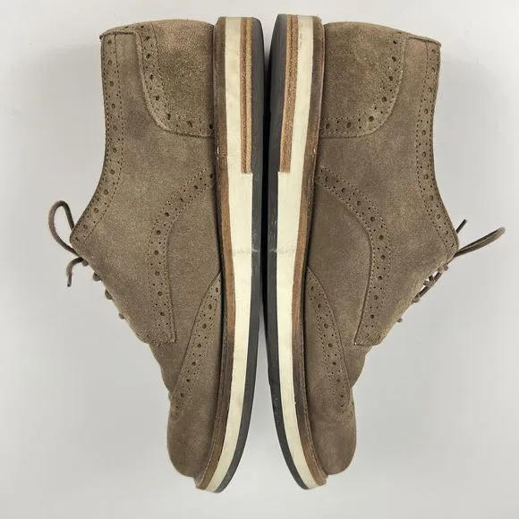 Massimo Dutti Tan Suede Leather Oxford Brogue Shoes Men’s 8.5 EU 42