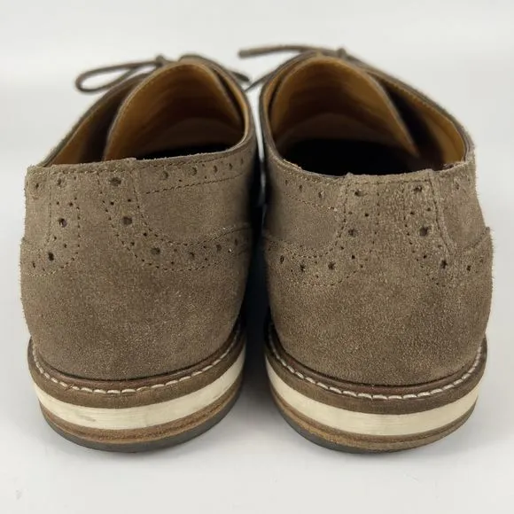 Massimo Dutti Tan Suede Leather Oxford Brogue Shoes Men’s 8.5 EU 42